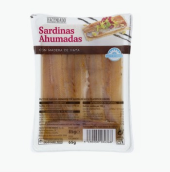 Filetes de sardina ahumada con madera de haya
