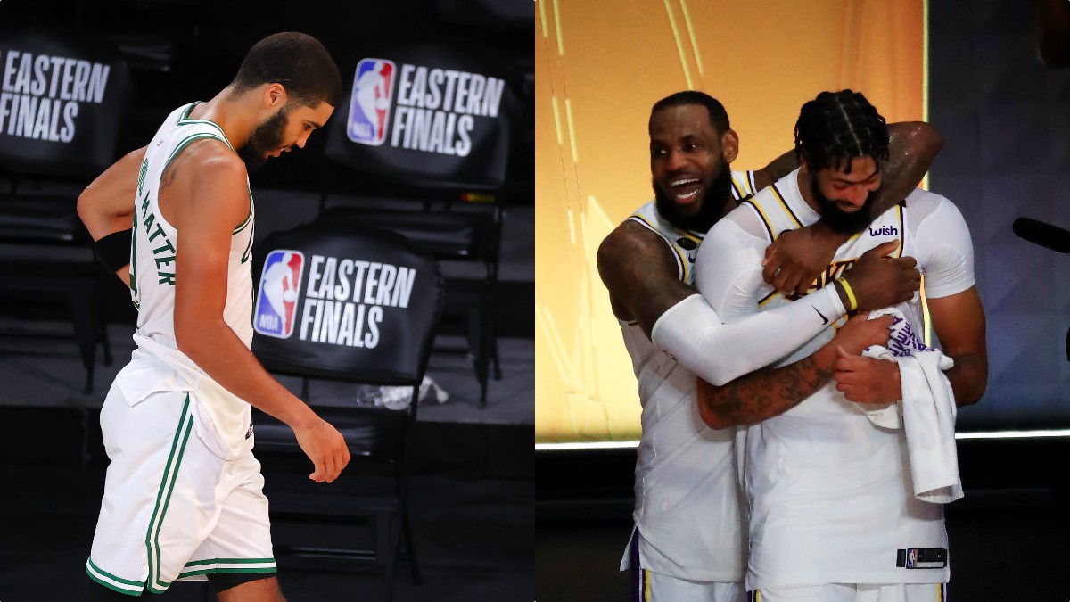 Boston Celtics y Los Angeles Lakers, con 17 anillos. (Getty)