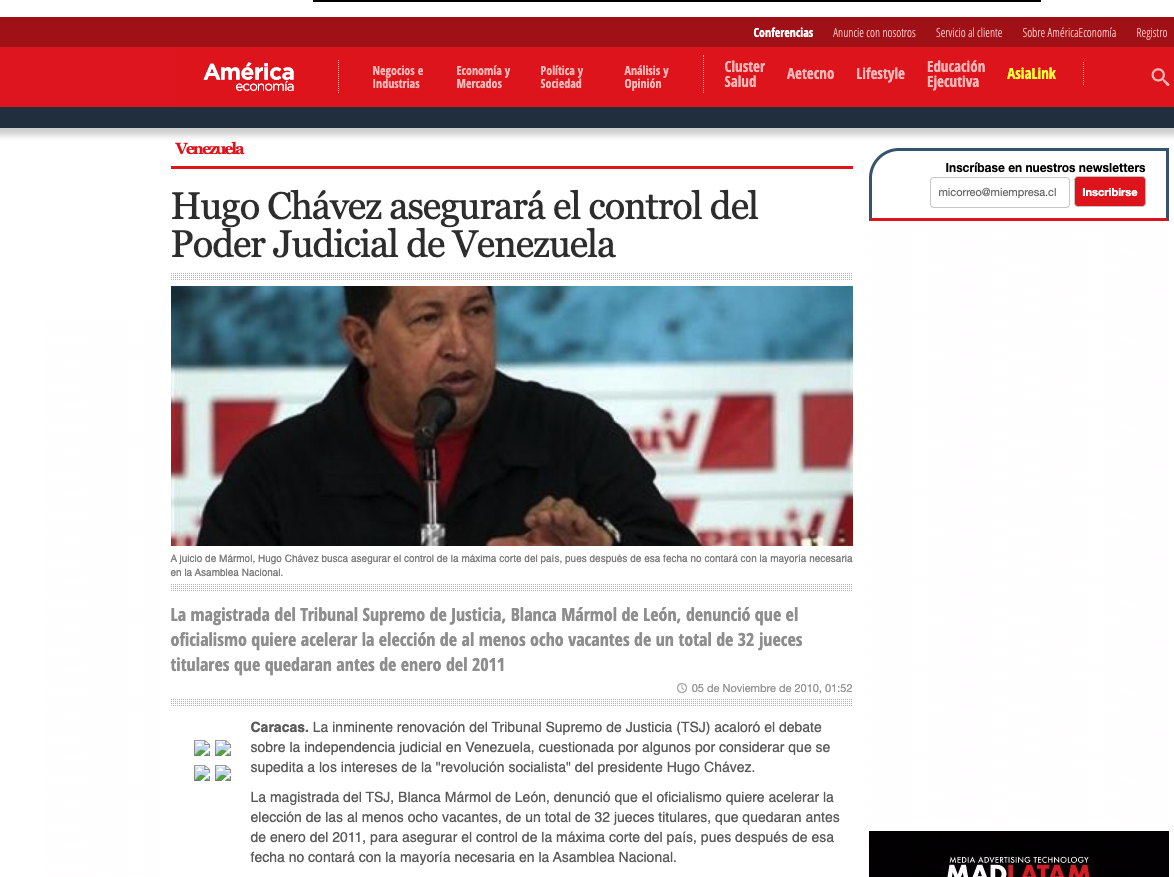 Hugo Chávez cambió la ley en 2004 para controlar el Poder Judicial como quieren PSOE y Podemos
