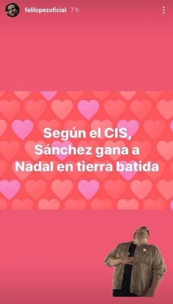 La publicación de Feliciano López en Instagram.