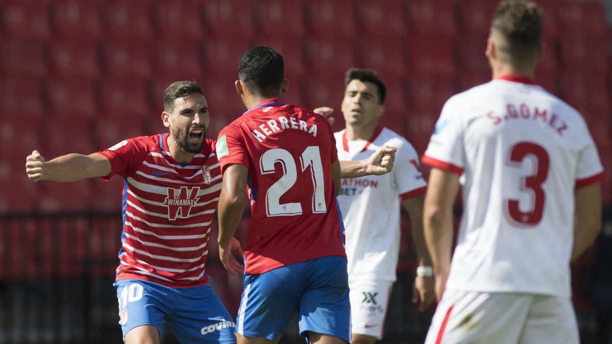 Yangel Herrera anotó el gol de la victoria ante el Sevilla. (AFP)