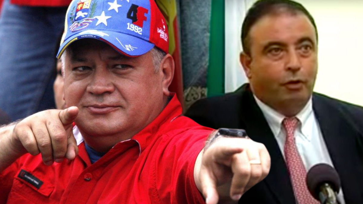 El número 2 del régimen chavista, Diosdado Cabello, y el consejero delegado de Cárnicas Joselito, Juan Luis Gómez.