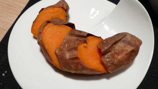 Batata glaseada con naranja y miel