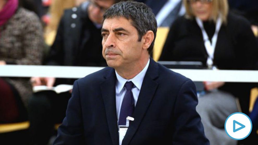 El ex mayor de los Mossos d’Esquadra, José Luis Trapero, durante la primera jornada del juicio en el que se le acusa de rebelión, por los hechos ocurridos durante el 1-O, en la Audiencia Nacional. (Foto- Europa Press)