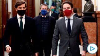 Los diputados del PP Teodoro García-Egea y Pablo Montesinos.
