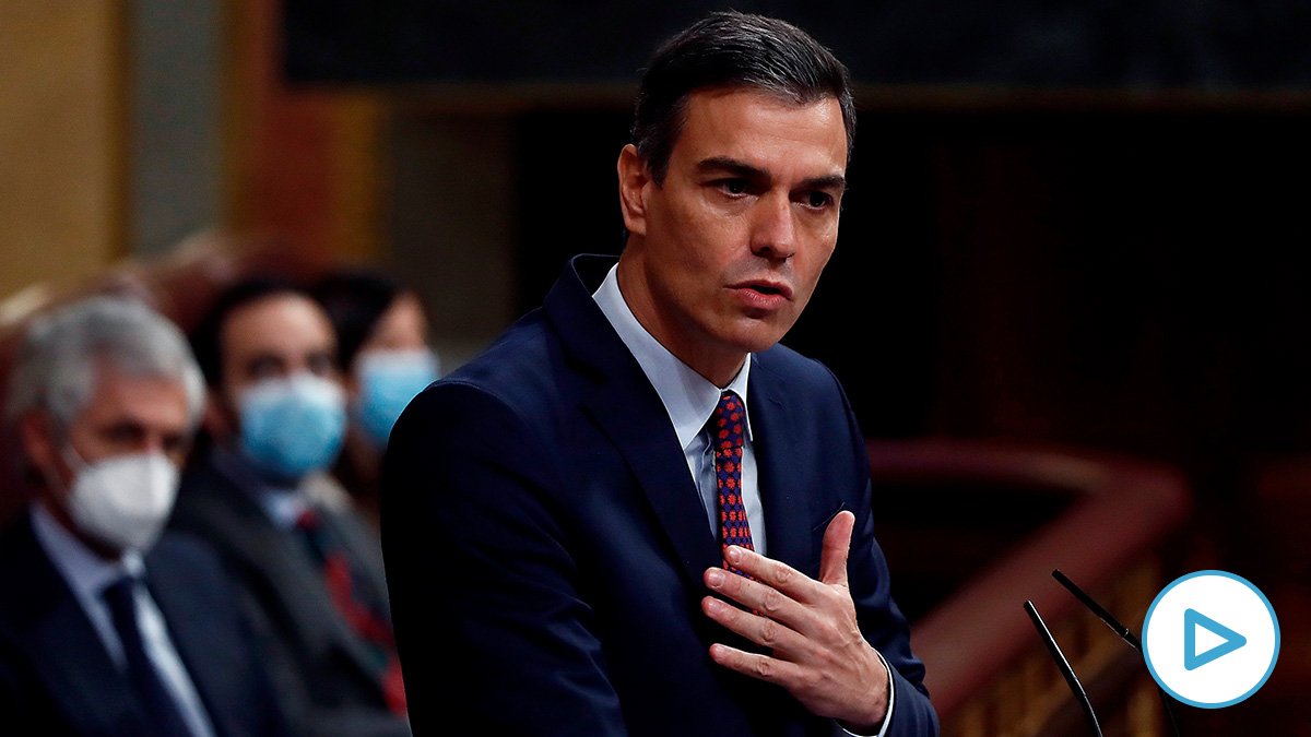 Pedro Sánchez al anunciar que ofrece de nuevo al PP la reforma del Consejo General del Poder Judicial. (Foto: Efe)