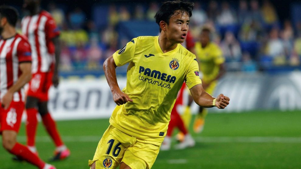 Kubo celebra un gol con el Villarreal. (EFE)