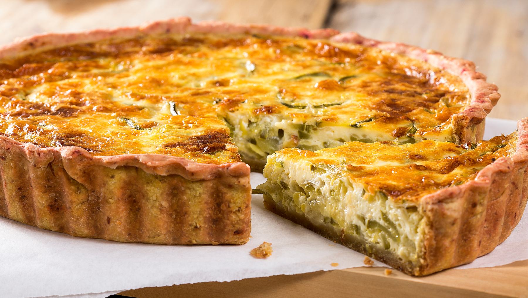 Receta de Quiche de puerros.