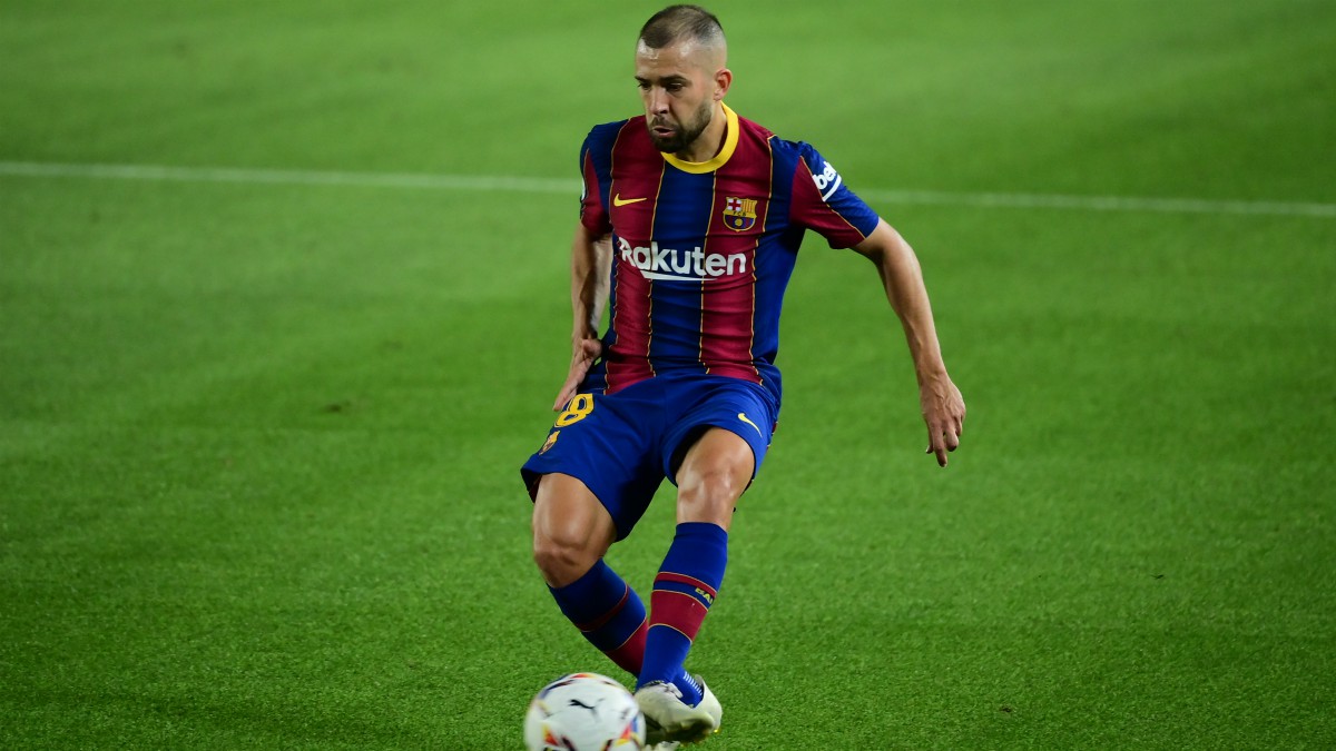 Jordi Alba durante un partido con el Barcelona. (AFP)