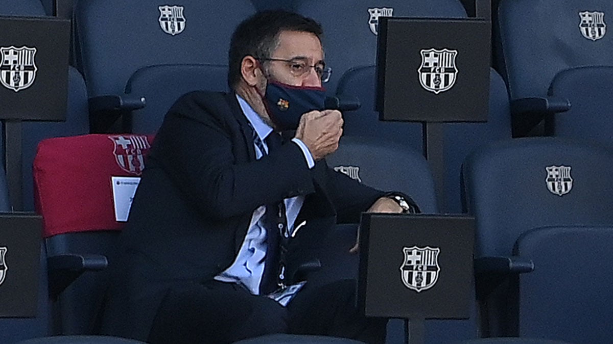 Bartomeu, en el Clásico del Camp Nou (AFP)