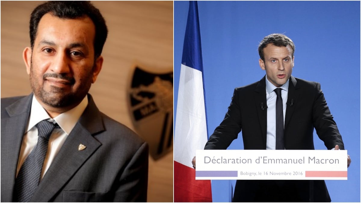 Al-Thani y Emmanuel Macron.