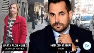 Ignacio Stampa, fiscal, y Marta Flor Núñez, abogada de Podemos.