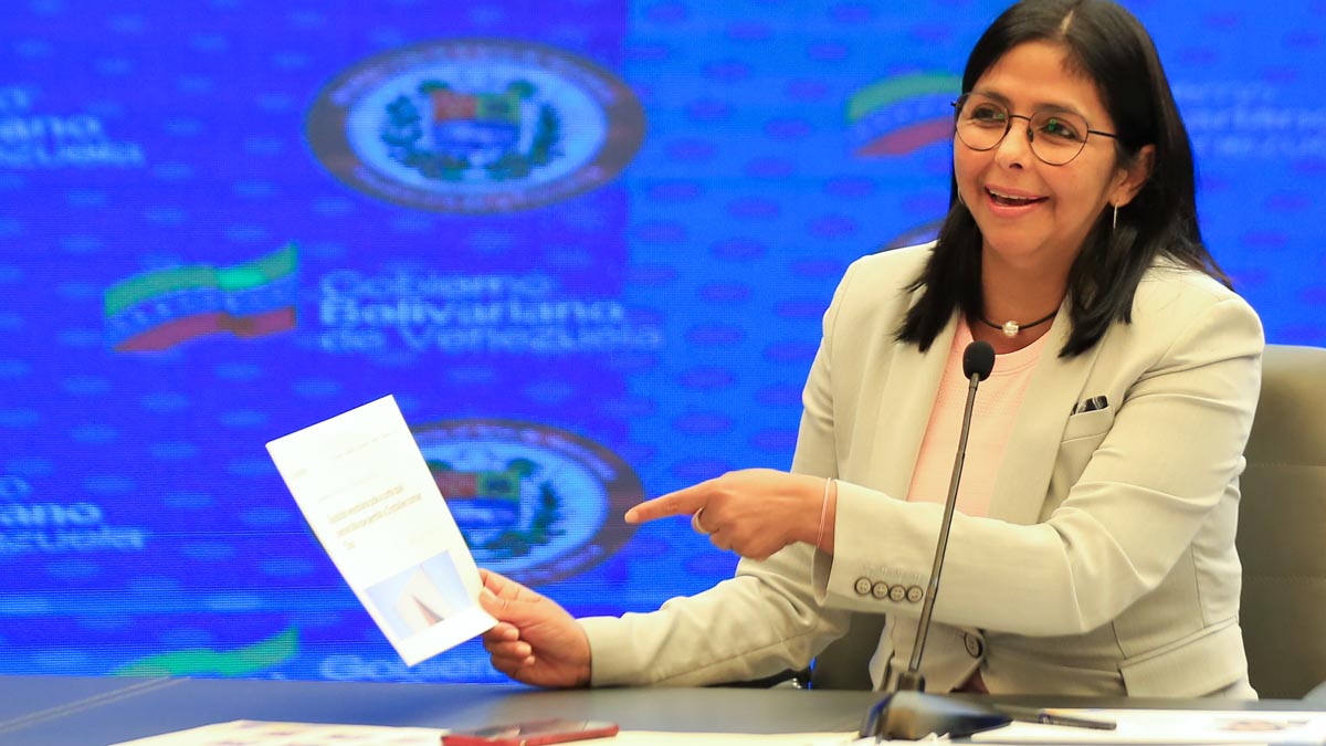 La vicepresidenta de Venezuela, Delcy Rodríguez. Foto: EP
