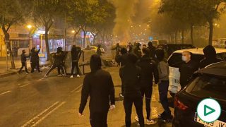 Disturbios en Sevilla en protesta del estado de alarma.