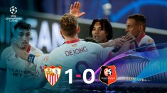 El Sevilla sumó tres puntos ante el Rennes.