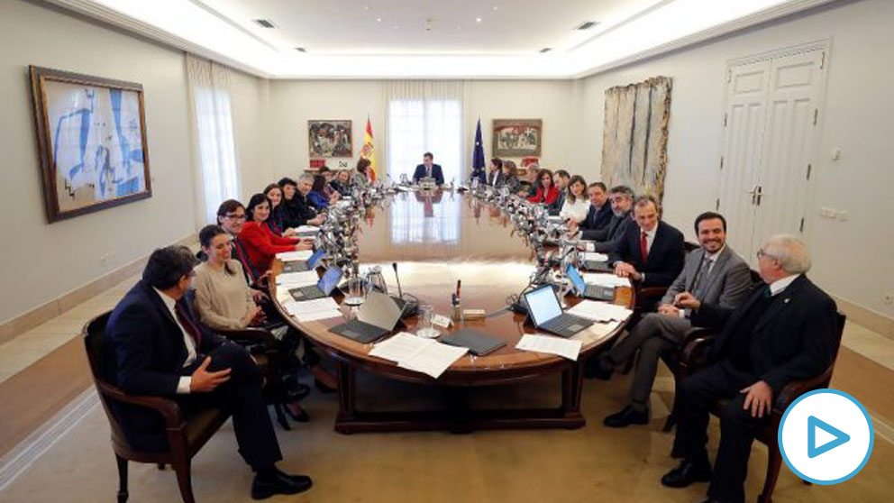 El primer Consejo de Ministros del actual Gobierno. (Foto- EP)