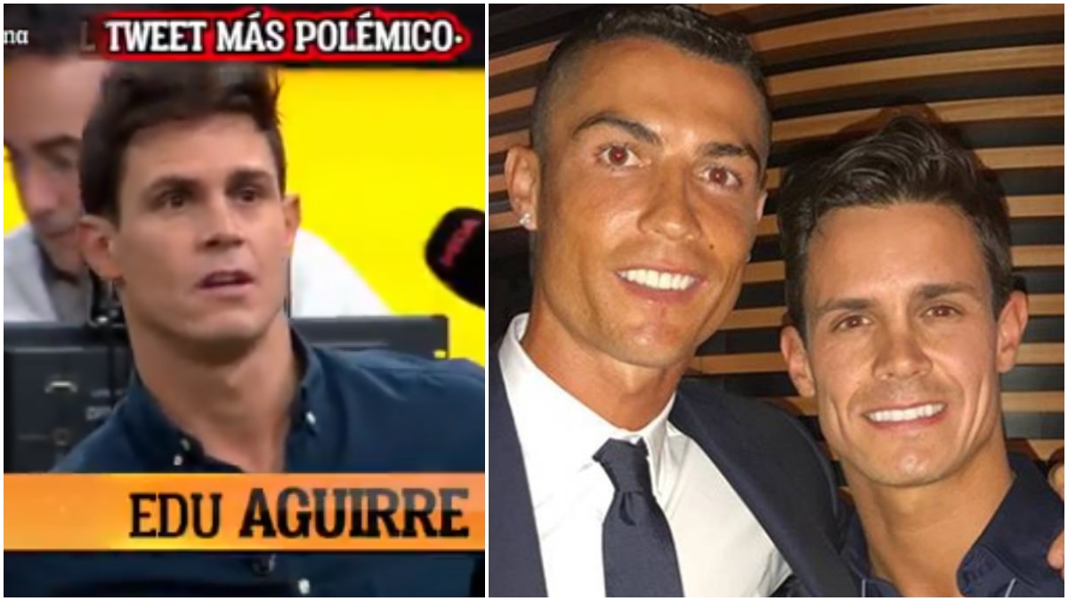 Edu Aguirre y Cristiano Ronaldo.