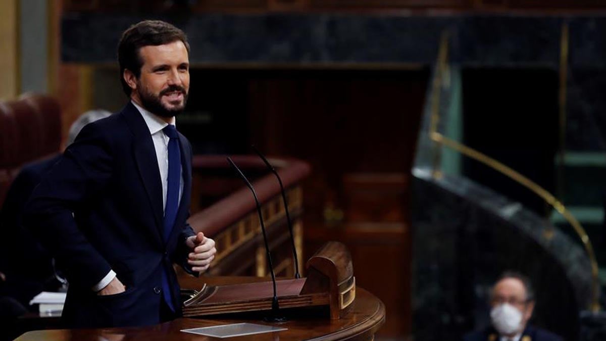 Pablo Casado, en el Congreso de los Diputados.