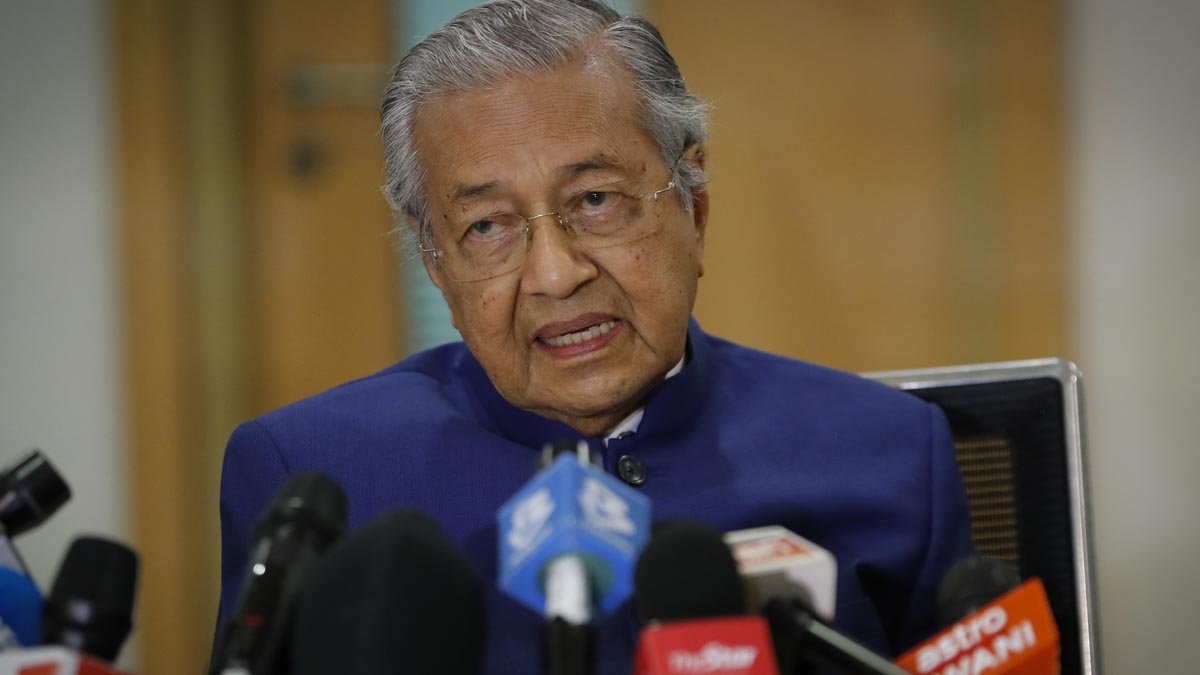 El primer ministro de Malasia, Mahathir Mohamad. FOto: AFP