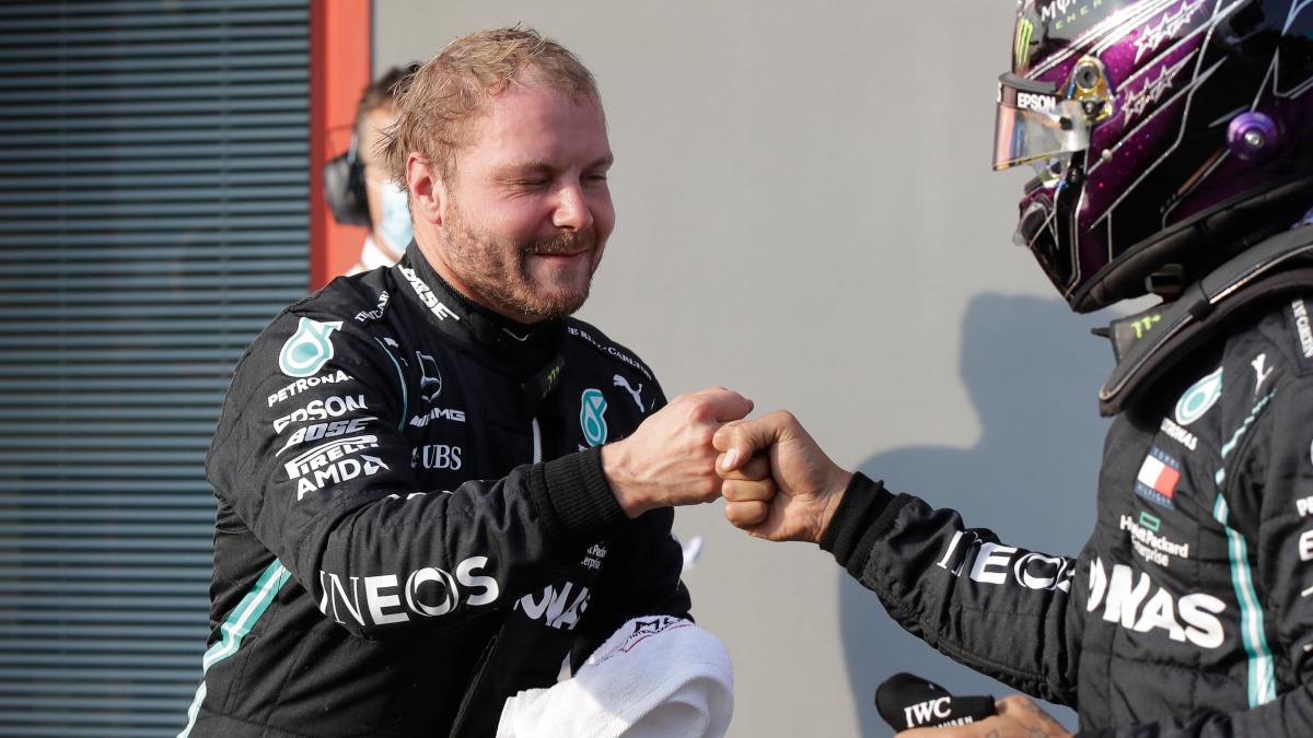 Bottas consigue la pole en la sesión de clasificación  del Gran Premio de Emilia-Romaña. (AFP)