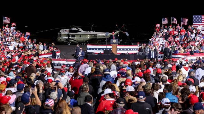 Donald Trump antes de las elecciones en Estados Unidos (Foto: AFP)