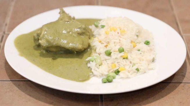 Mole verde con carne de ternera