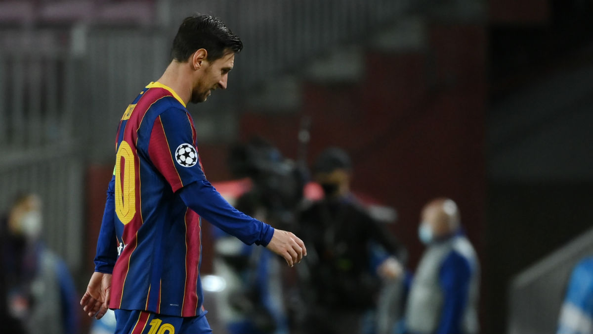 Messi, en el partido de Champions contra el Dinamo de Kiev. (AFP)