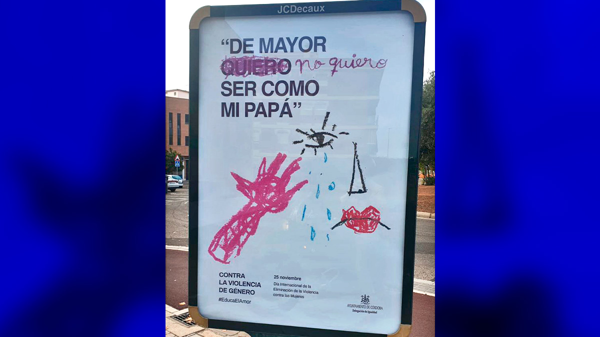 Cartel de la polémica campaña del área de Igualdad de Córdoba. (Foto: @joseramirezdel2 vía Twitter)
