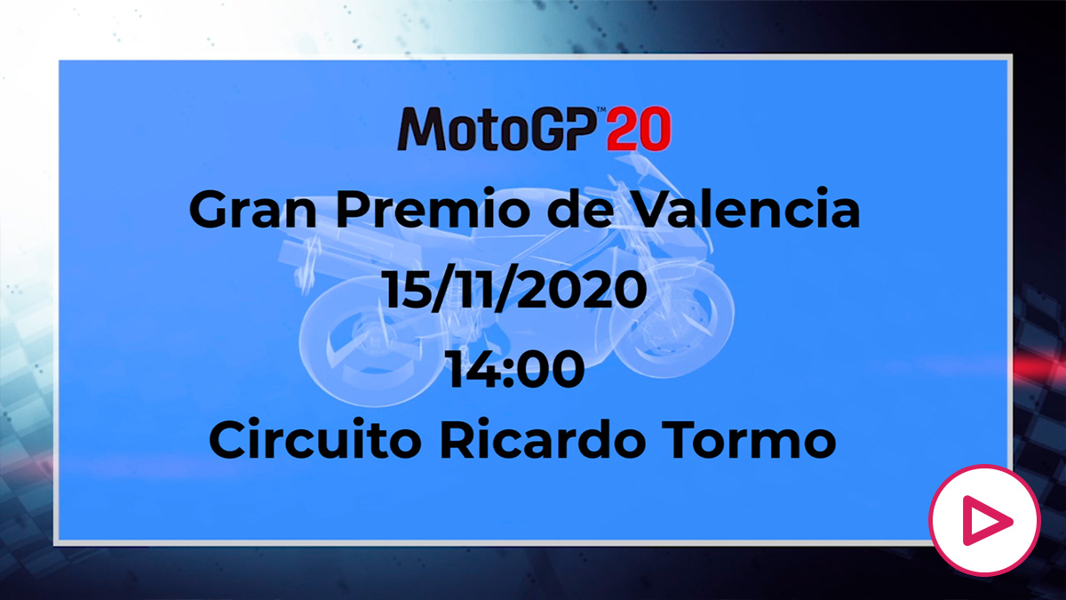 GP de la Comunidad Valenciana de MotoGP 2020: Horario y cómo ver por televisión el Gran Premio de la Comunidad Valenciana de MotoGP.