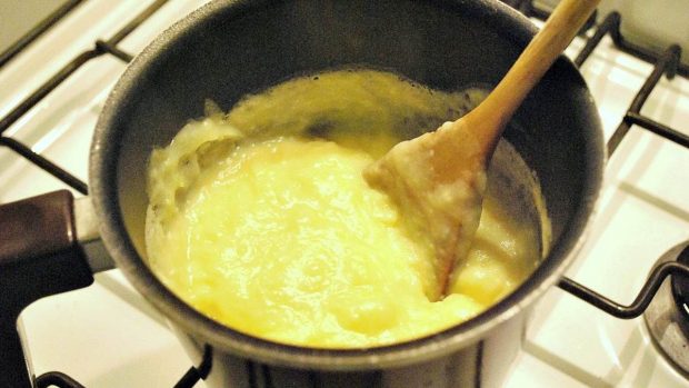 Crema pastelera de guanábana