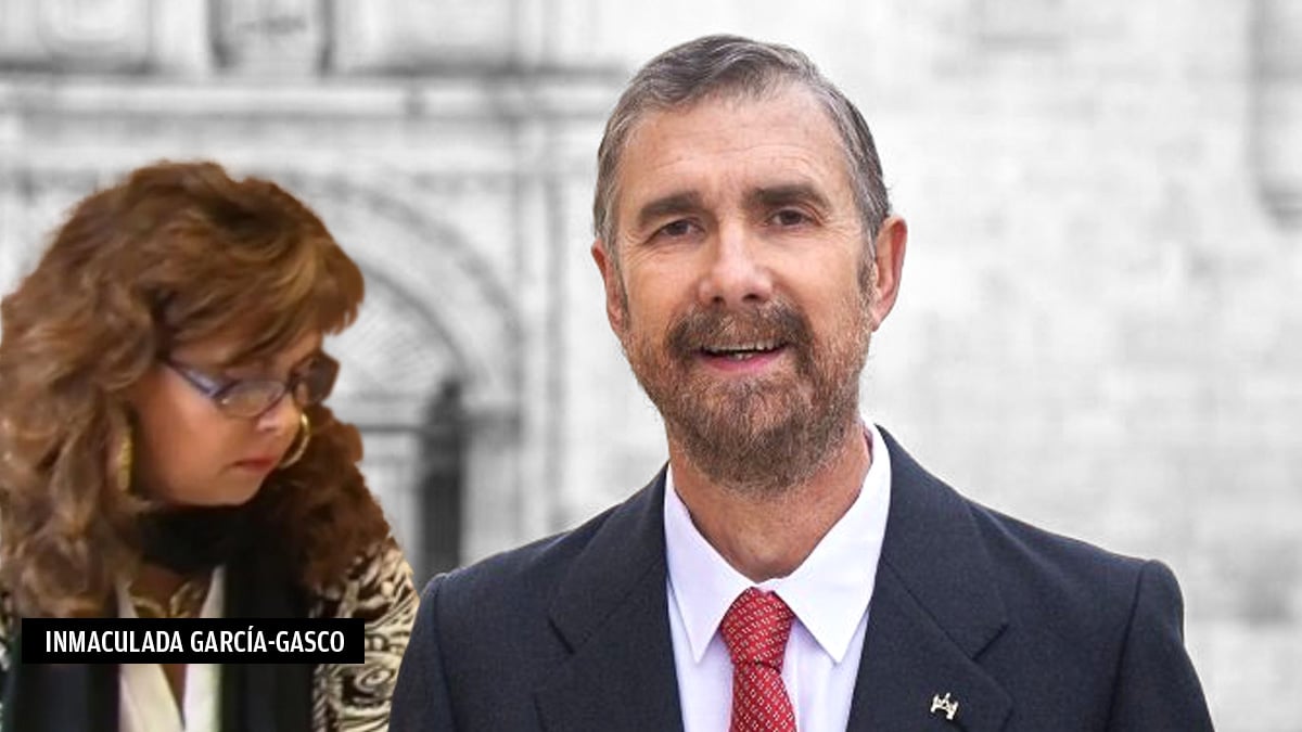 Manuel Pérez Mateos, rector de la Universidad de Burgos, junto a su pareja, Inmaculada García-Gasco.