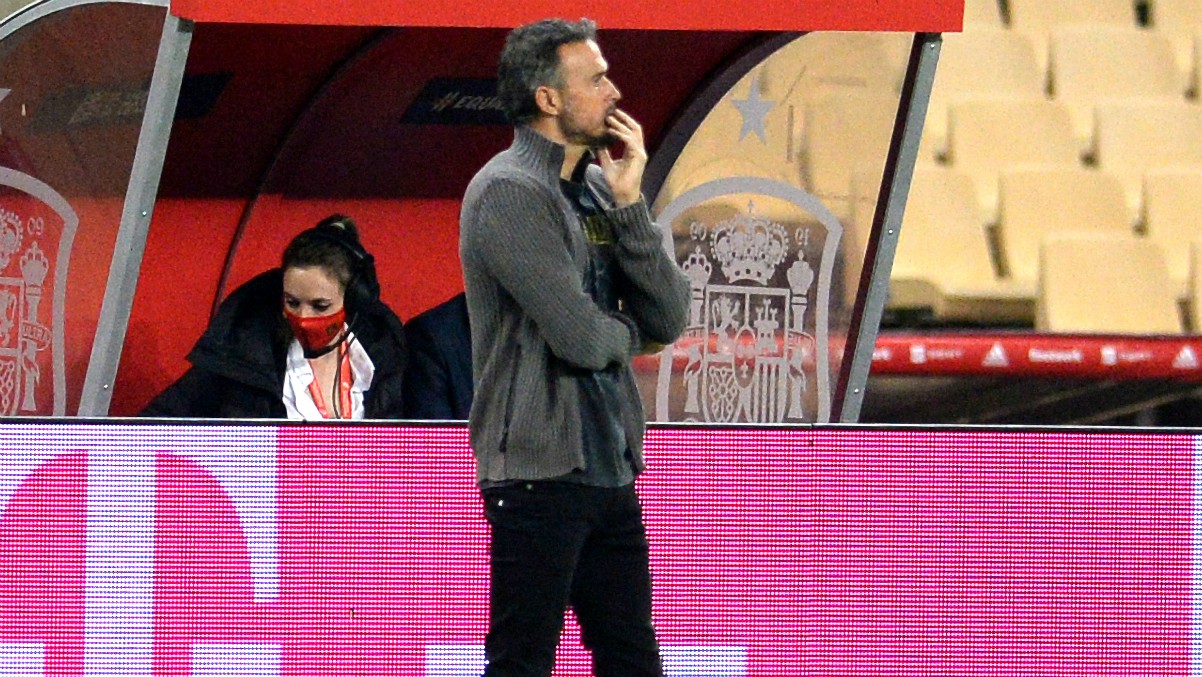 Luis Enrique, durante un partido. (AFP)
