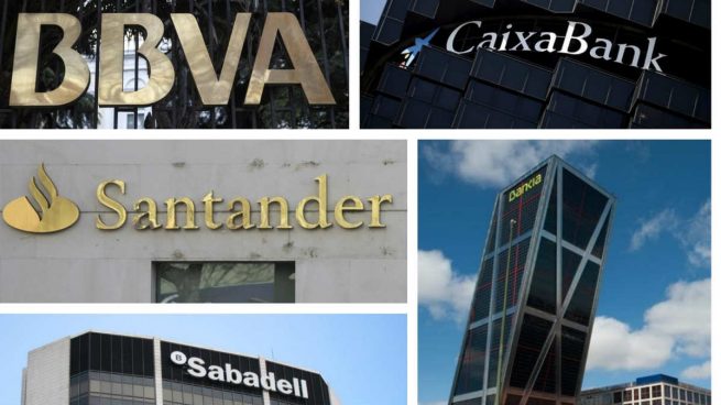 Santander, Caixabank-Bankia y BBVA-Sabadell alcanzarán una cuota de mercado del 70%