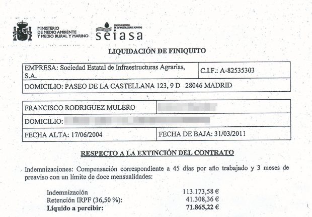 Sánchez ‘enchufa’ en la pública Seiasa al político que ya estuvo hasta 2011 y cobró 114.000 € de indemnización