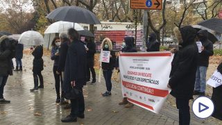 Manifestación del ocio nocturno frente al Ministerio de Economía