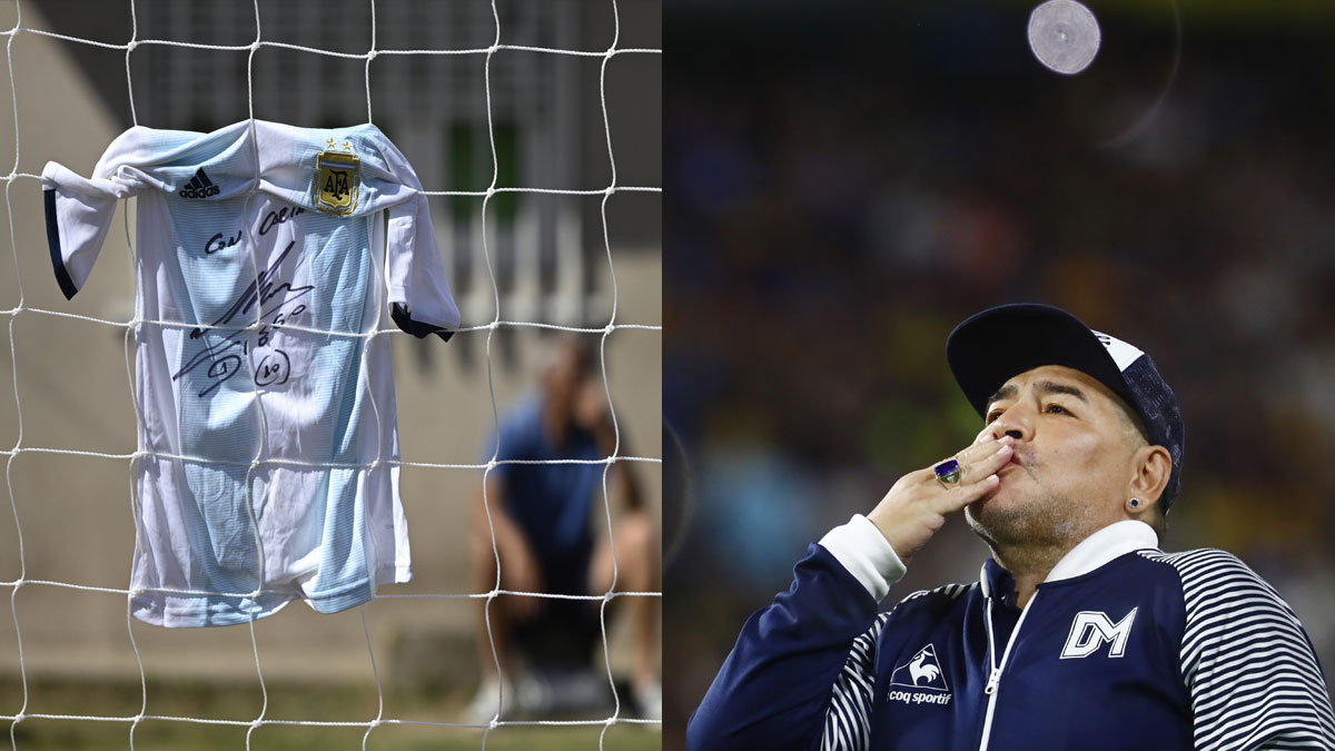 La venta de camisetas de Maradona se dispara en el mercado de segunda mano (AFP y Getty)
