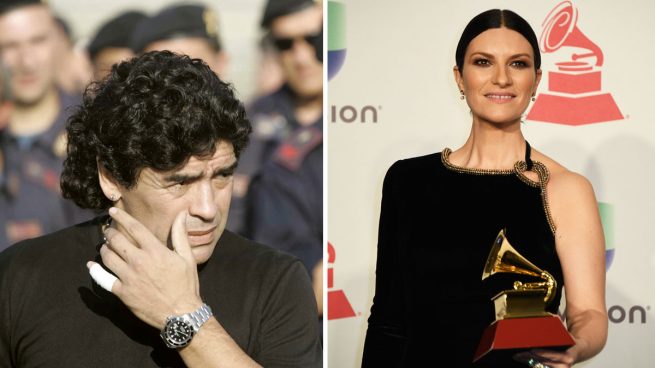 Laura Pausini ataca a Maradona y luego borra el tuit: «Es un hombre poco apreciable por miles de cosas»