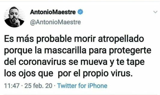 La web de Maestre se inventó al «experto» Miguel Lacambra para difundir datos falsos sobre el coronavirus