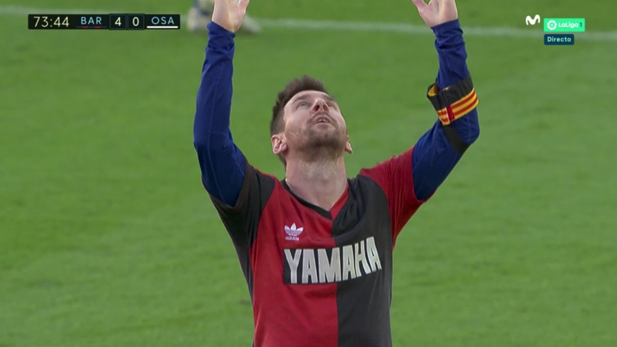 Messi dedicó su gol a Maradona. (Captura de pantalla)