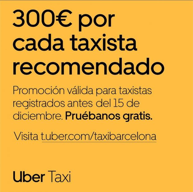 Oferta de Uber en Barcelona