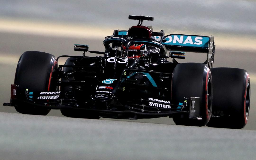 George Russell durante los Libres del Gran Premio de Sakhir. (AFP)