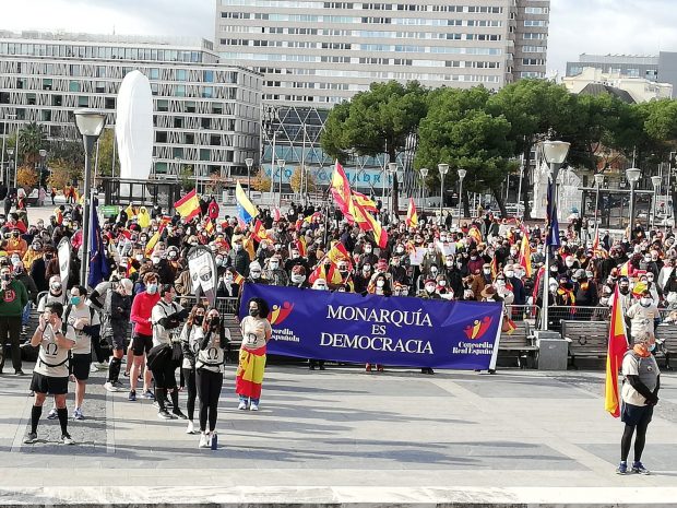 Ambiente en la Plaza de Colón en el homenaje a la Constitución española.
