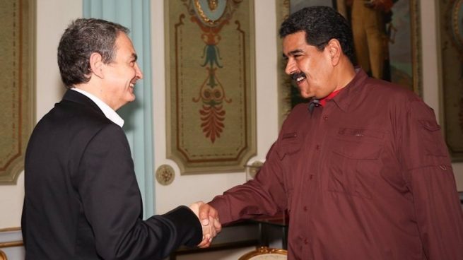 El Gobierno sale en defensa de Zapatero: «Sus declaraciones sobre Venezuela no molestan en la UE» El-ex-presidente-del-gobierno-jose-luis-rodriguez-zapatero-y-el-dictador-nicolas-maduro.-foto-ep-655x368