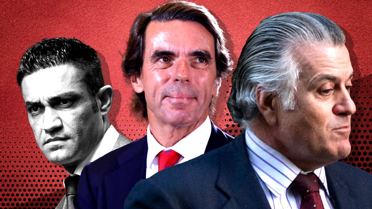 Sergio Ríos, José María Aznar y Luis Bárcenas