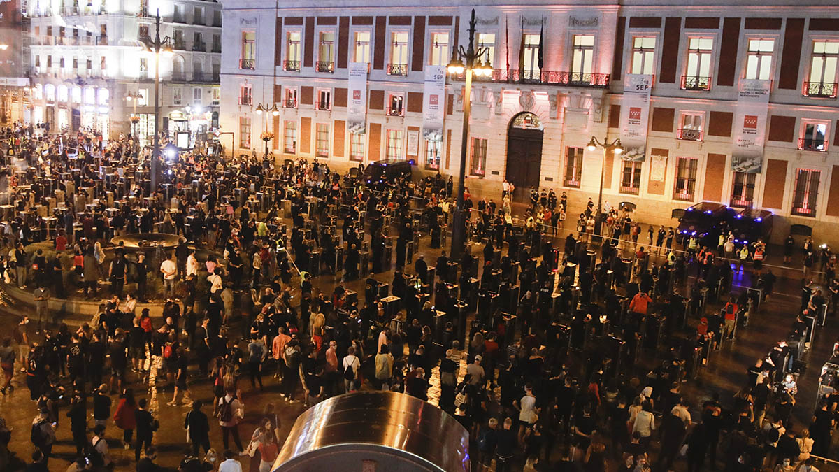 Manifestación convocada por la asociación ‘Alerta Roja Eventos’ en Madrid el 17 de septiembre.