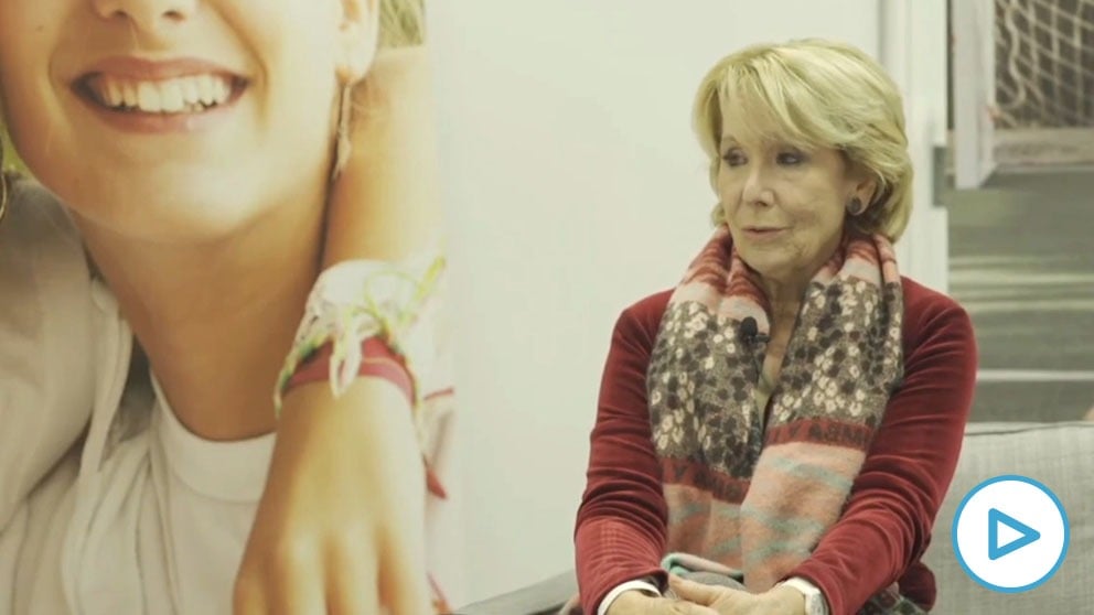 Esperanza Aguirre en el Colegio Nuestra Señora de Schoenstatt, de Pozuelo de Alarcón