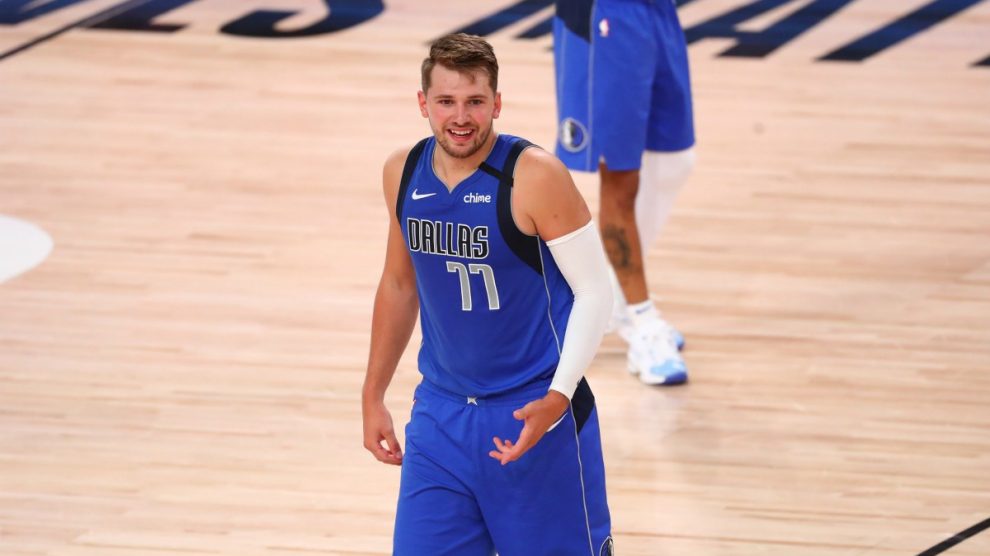 Luka Doncic, en un partido con Dallas Mavericks. (Getty)