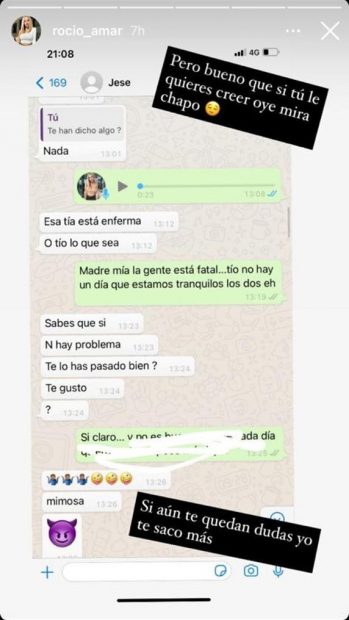 Rocío Amar, en su conversación con Jesé Rodríguez