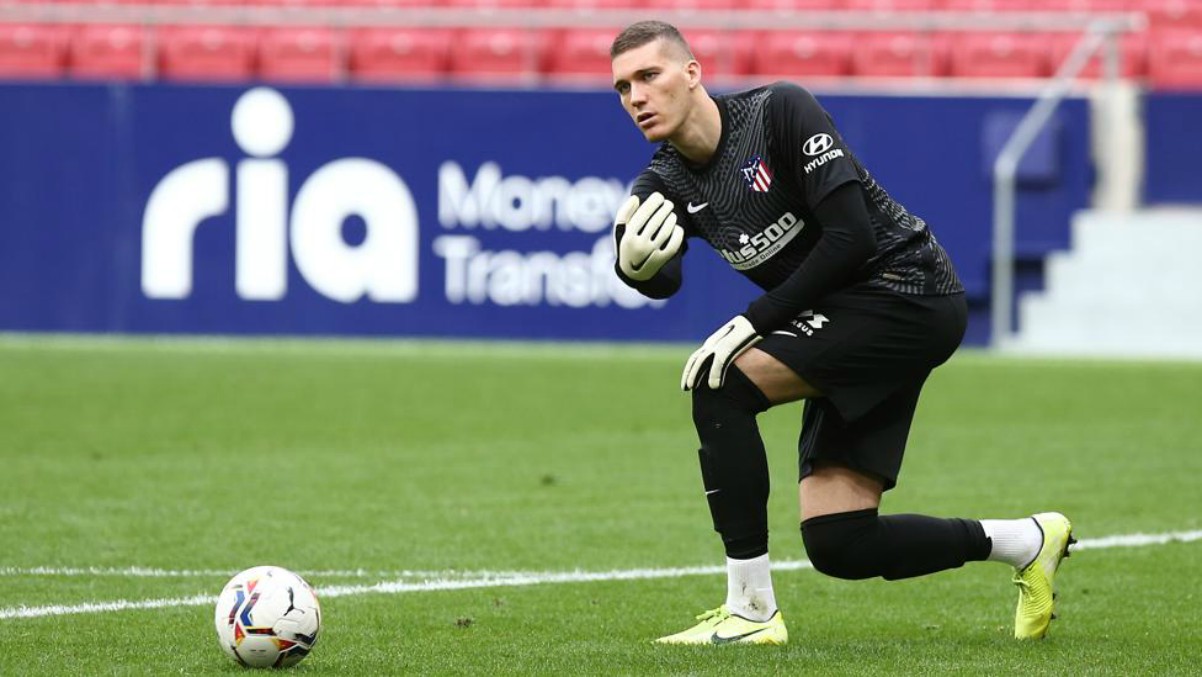 Ivo Grbic durante un partido con el Atlético. (atleticodemadrid.com)