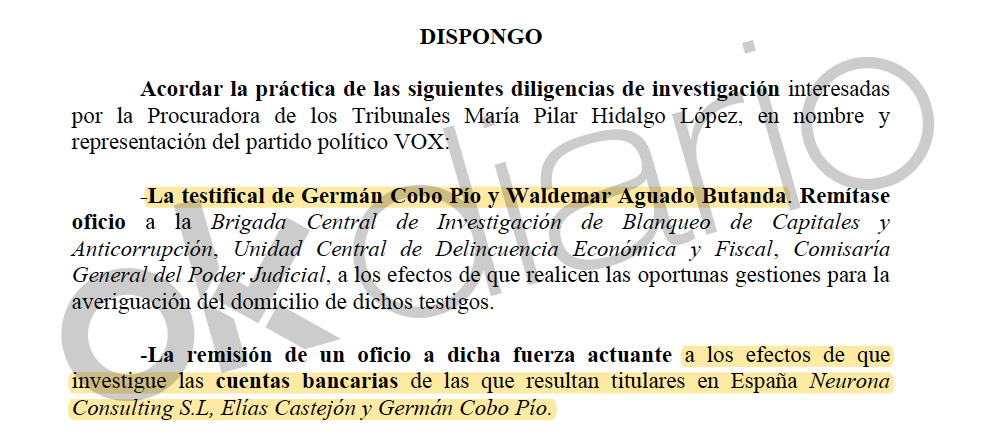 Podemos: El juez pide a la UDEF investigar las cuentas de los ...